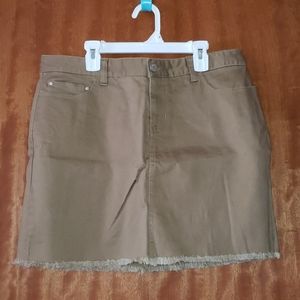Worn once! Awesome Tan Jean Skirt
